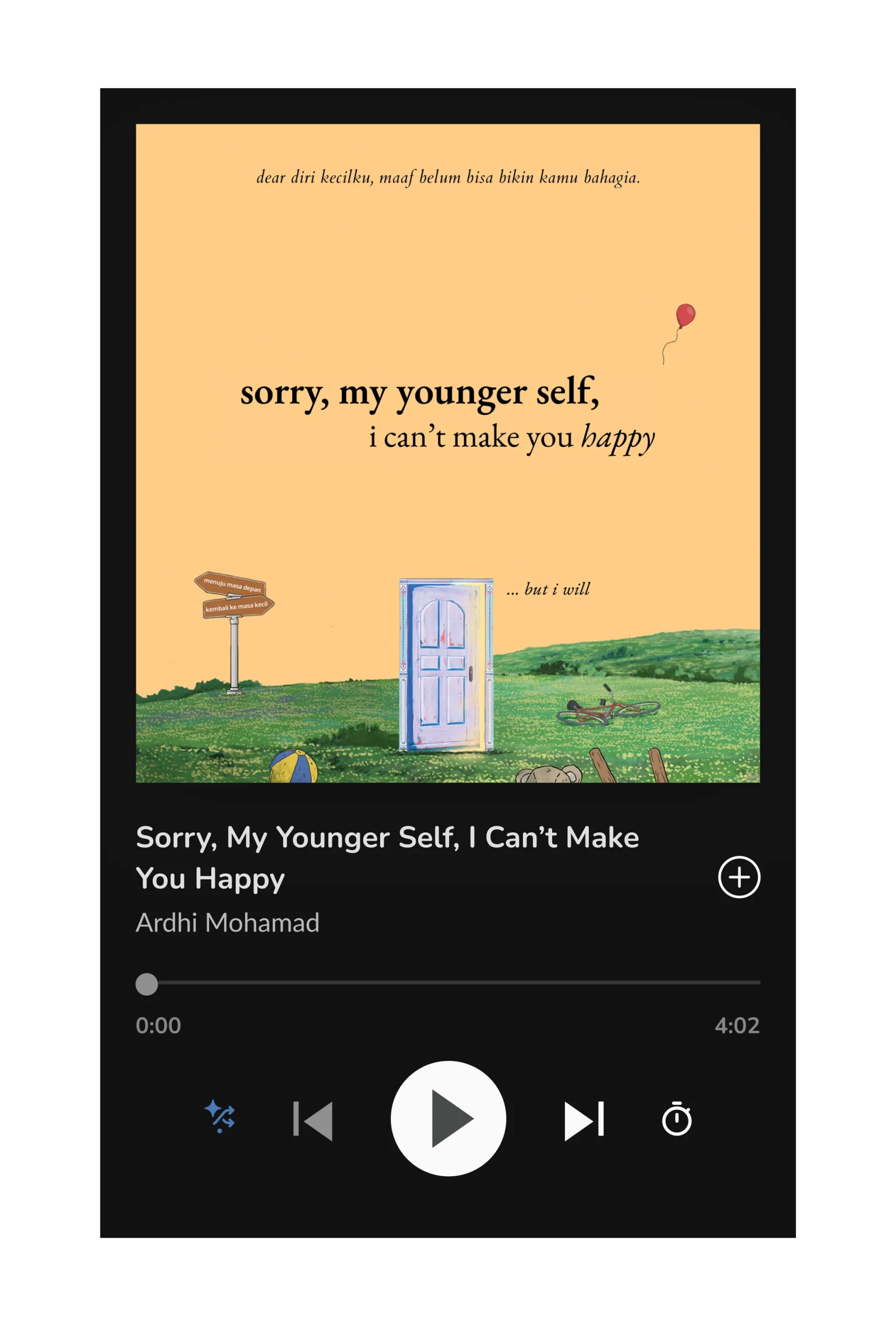 Sorry, My Younger Self, I Can’t Make You Happy